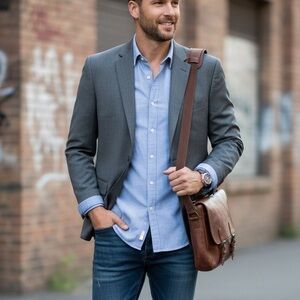 Jos. A. Bank Charcoal 100%Wool Sport Blazer size 48R